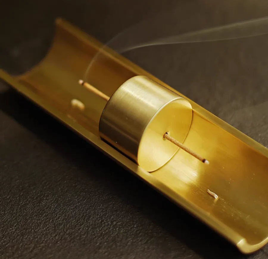 Aura Solid Brass Incense Holder