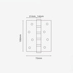 Solid Brass Ball Bearing Butt Hinge | 100mm