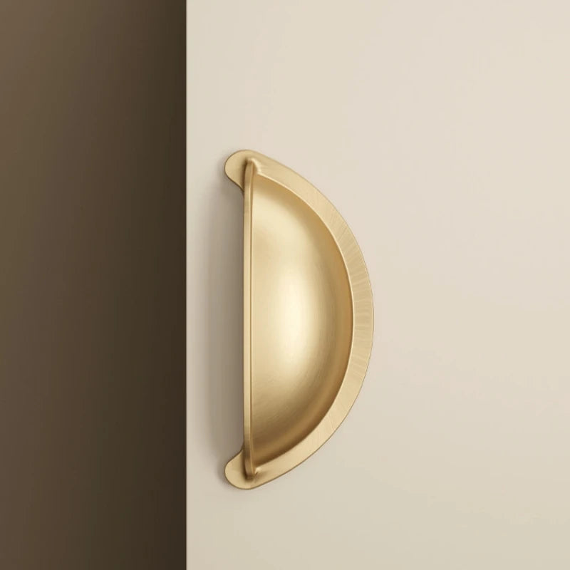 Shelley Solid Brass Drawer Pulls | Cup