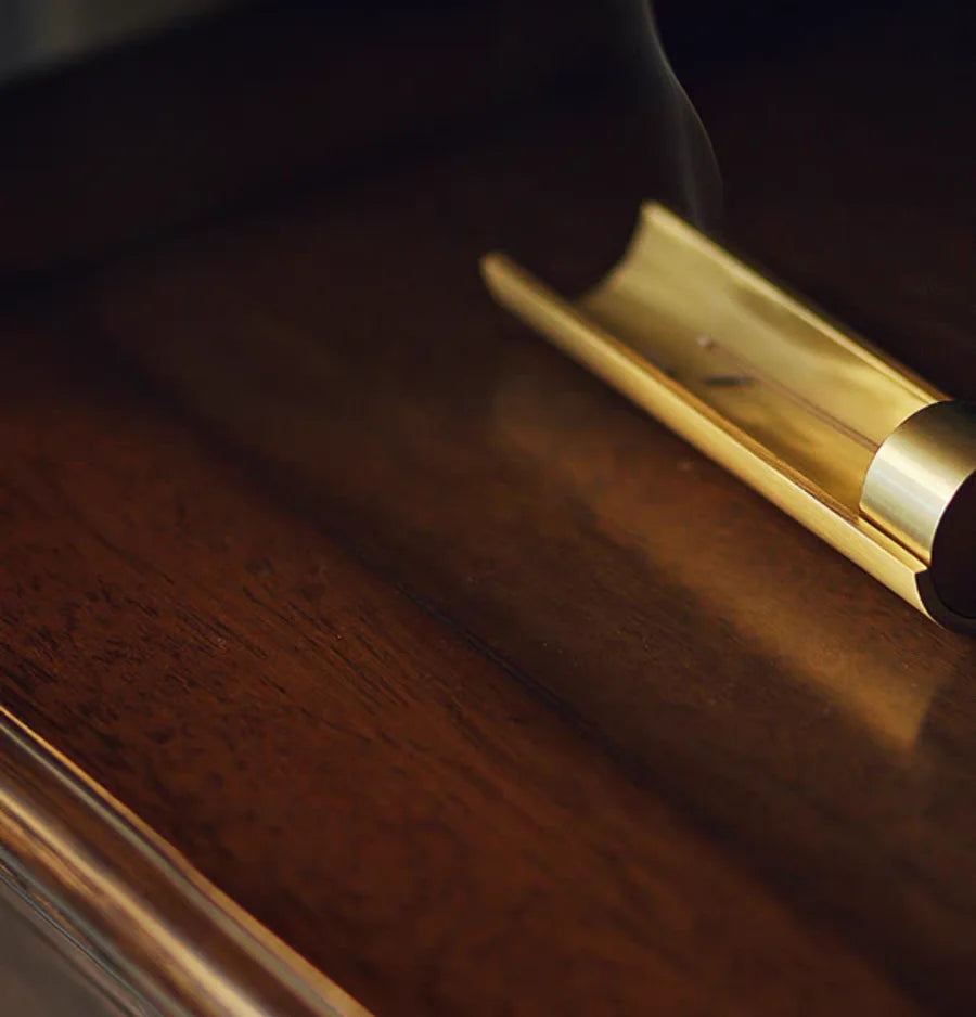 Aura Solid Brass Incense Holder