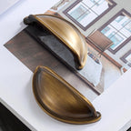Shelley Solid Brass Drawer Pulls | Cup