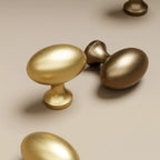 Berwick Solid Brass Oval Knob | 37mm