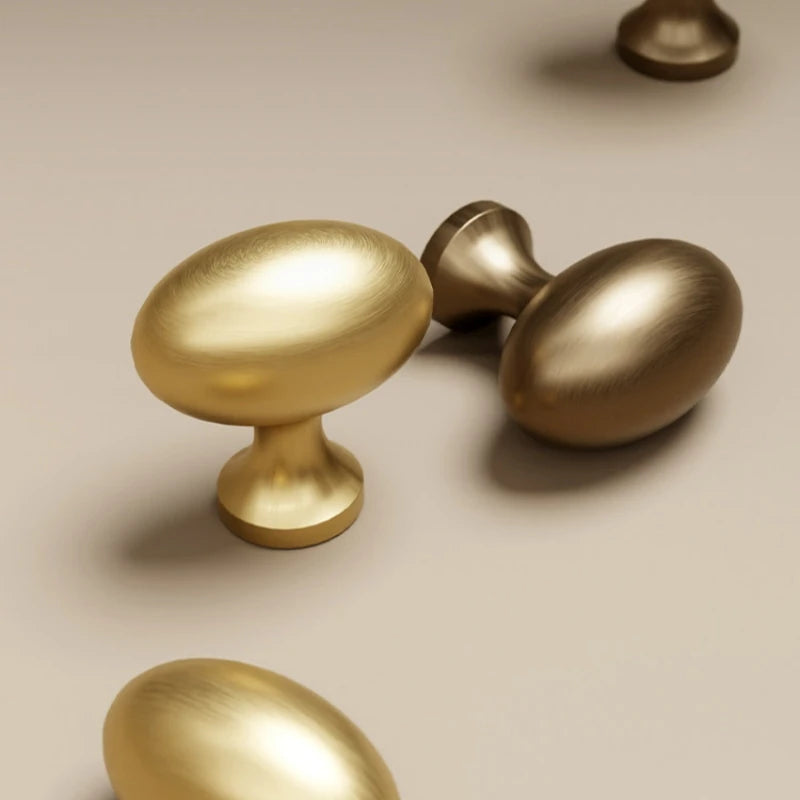 Berwick Solid Brass Oval Knob | 37mm