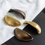 Shelley Solid Brass Drawer Pulls | Cup